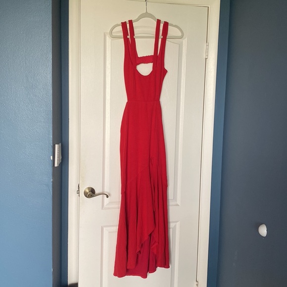 NWOT ANTHROPOLOGIE MAEVE CUT-OUT RUFFLED MAXI DRESS - Picture 5 of 5